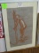 Vintage charcoal nude art work