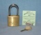 Brass and harden steel pad lock with key