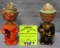 Pair of composition Japanese nodders S&P shakers