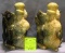 Art pottery poodle shaped planters