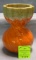 Early two toned art pottery flower vase signed USA