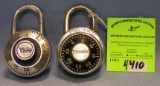 Pair of vintage combination locks