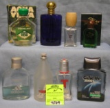 Group of vintage cologne bottles
