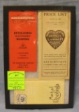 Group of early advertising booklets