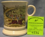 Vintage horse racing themed shaving mug