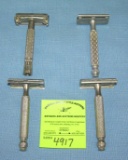 Collection of antique double edged razors