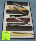 Collection of antique straight razors