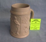 Vintage German Beer stein with early fire dept theme