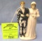 Vintage porcelain bride and groom figure