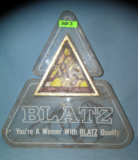 Blatz beer illuminated advertising display sign