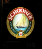 Vintage illuminated schooner advertising wall sign