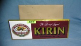 Vintage Kirin advertising cash register top or wall mount display piece