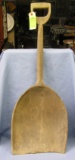 Antique one piece wooden farmers grain shovel