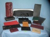 collection of vintage leather goods