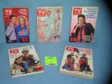 Group of vintage TV Guides