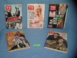 Group of vintage TV Guides