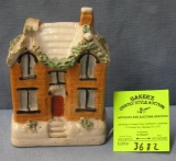 Early painted porcelain building bank
