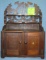 Antique oak kitchen hutch salesman sample