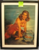 Original 1950's erotica calendar print