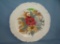 Floral hand painted 10 inch decorated wall plate