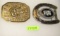 Pair of vintage belt buckles