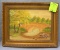 Vintage landscape painting signed A. Dujour