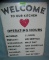 Welcome to our kitchen retro style advertising sign