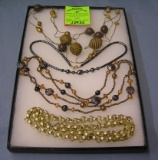 Group of costume jewelry necklaces