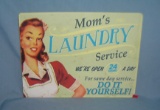 Mom's laundry service 12 by 16 inches retro style sign