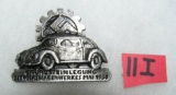 German volkswagon factory workers badge WWII style