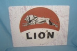 Lion retro style advertising sign