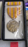 Atlantic and Pacific campaign medal, ribbon and bar