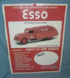 Esso advertising poster for 1939 Dodge airflow tank truck bank 17x22