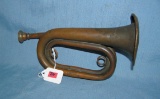 WWI solid brass soldier's bugle