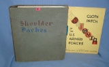 Shoulder patches of US Armed Forces collectors ID binder