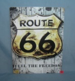 Route 66 Feel the Freedom retro style advertising sign
