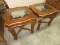 2 End Tables W/ Glass Tops