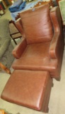 Leather Chair w/ ottoman