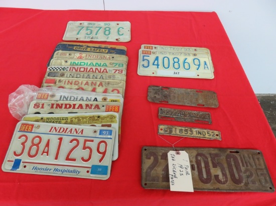 Indiana License Plates