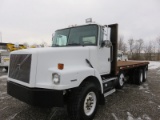 2001 Volvo WG Flatbed W/ Moffett Hookup