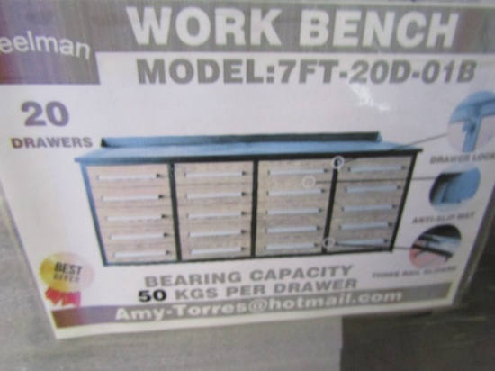 7' 20 Drawer Work Bench