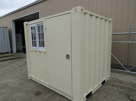 8' Container w/ Door & Window *will not be onsite until 7-10 days after auction date*