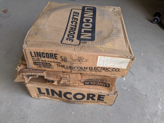 3 Boxes Lincoln 50# Net Cored Wire