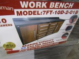 7' 10 Drawer & 2 Cabinet Work Bench
