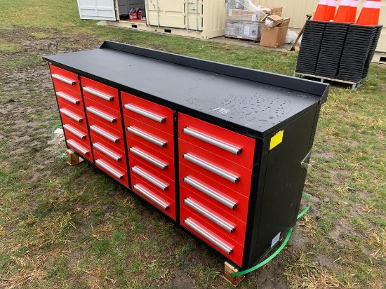 7' 20 Drawers Work bench