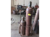 Oxygen & Acetylene Tanks w/ Cart