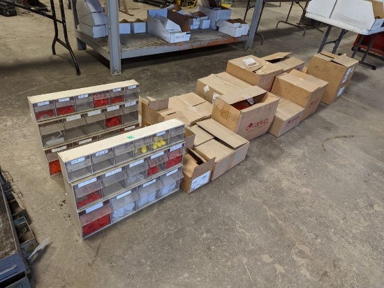NEW Caplugs Various Size Hydraulic Plastic Cap Ends (2) Storage Bins Included