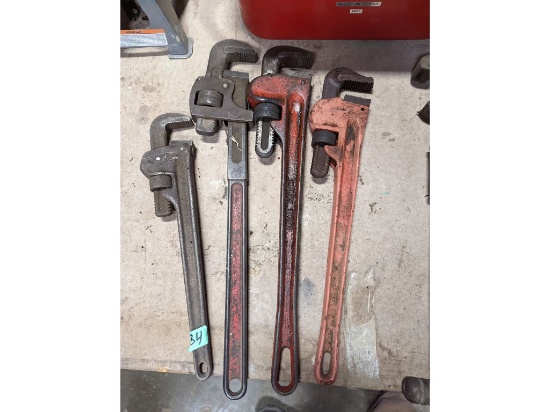 (3) 24" (1) 18" Pipe Wrenches