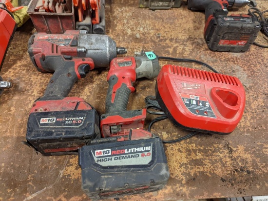 Milwaukee M18 1/2" Impact & Work light, M12 Charger