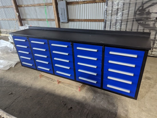 Steelman 10' Work Bench with 25 Drawers